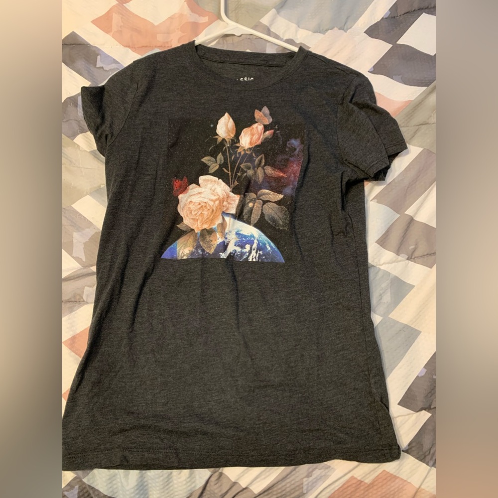 Aeropostale Black flower Shirt